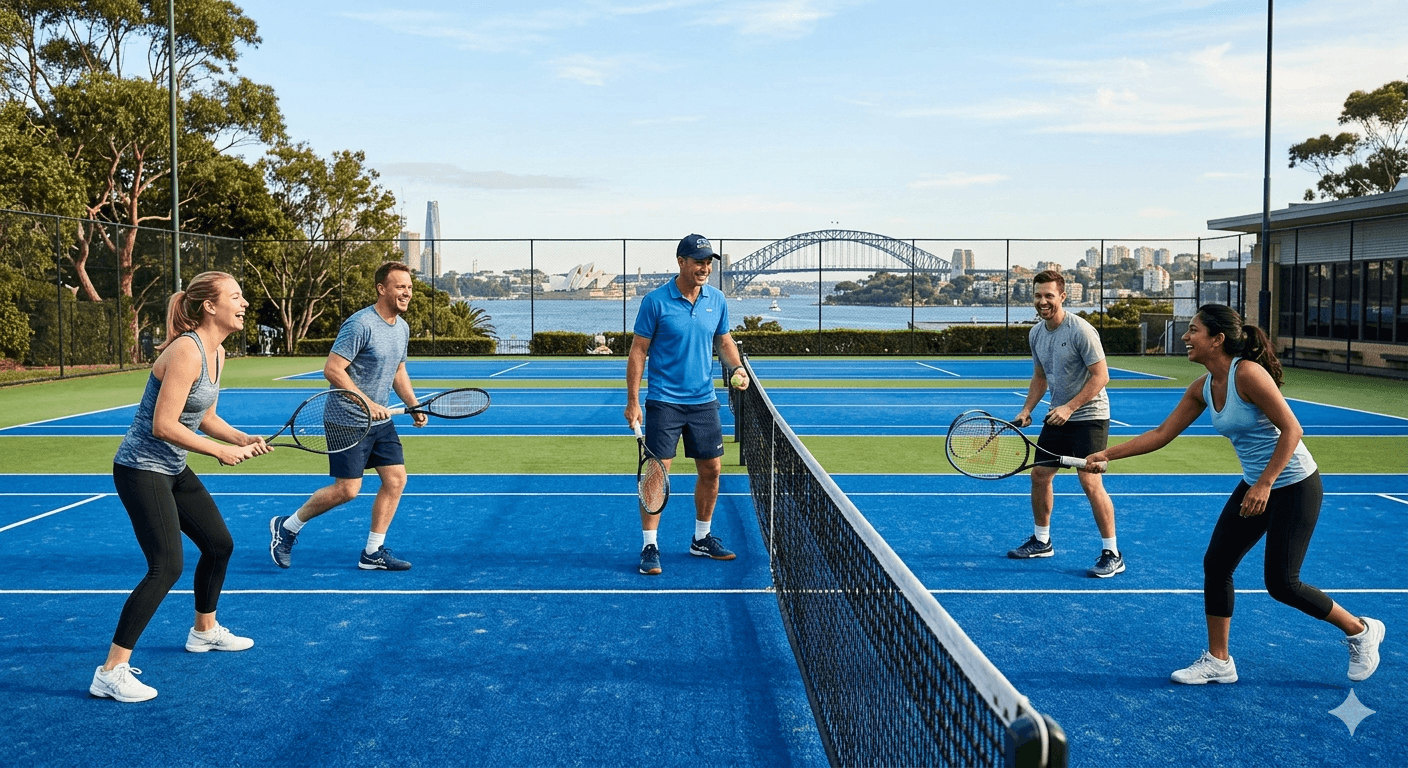 Group tennis sessions, Coogee Sydney