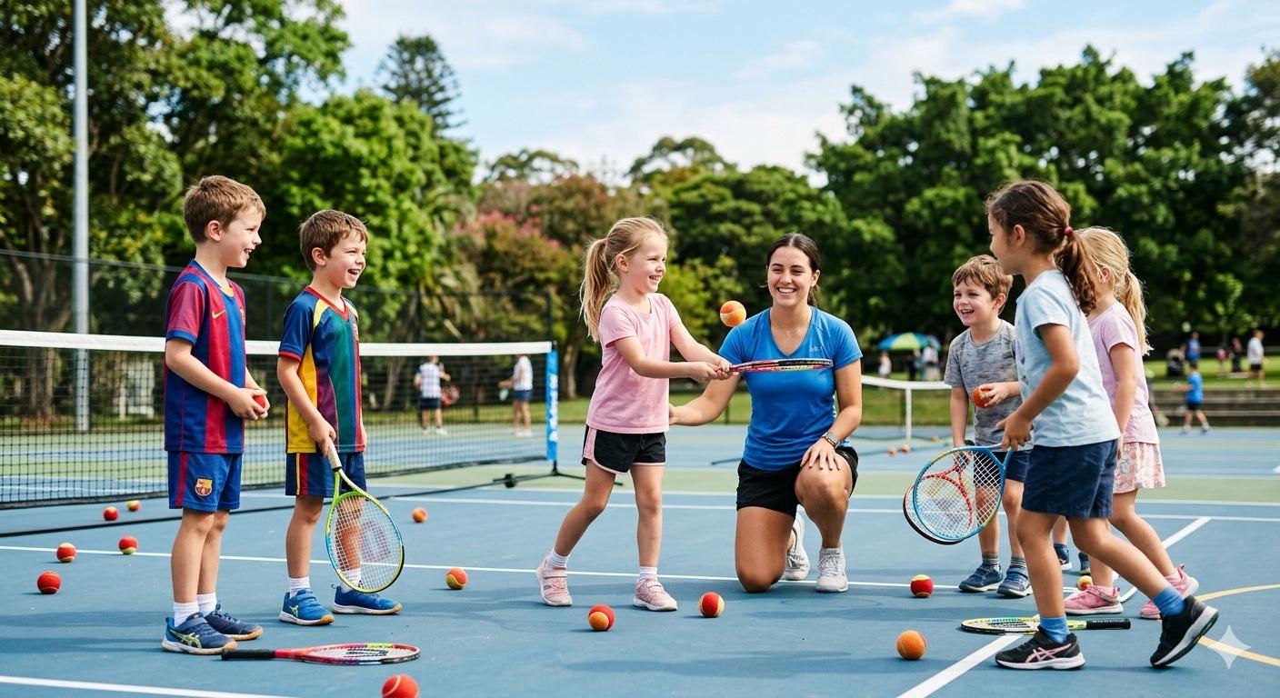 Kids tennis Hot Shots program ages 4-12 Coogee